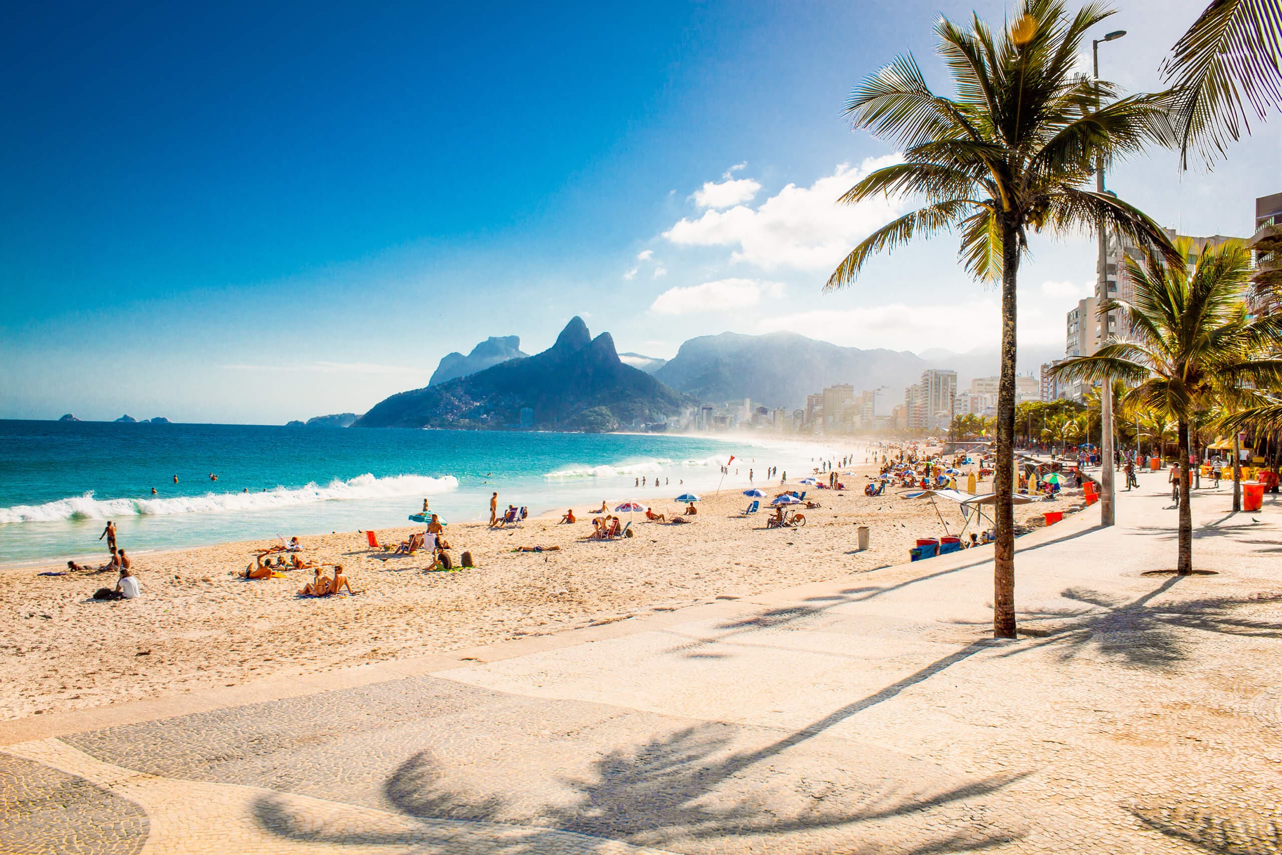 Rio de Janeiro beach map style background